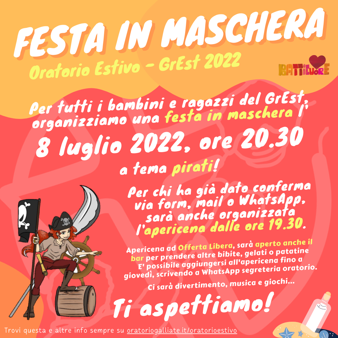 Festa in maschera 8 lug 22 - Grest